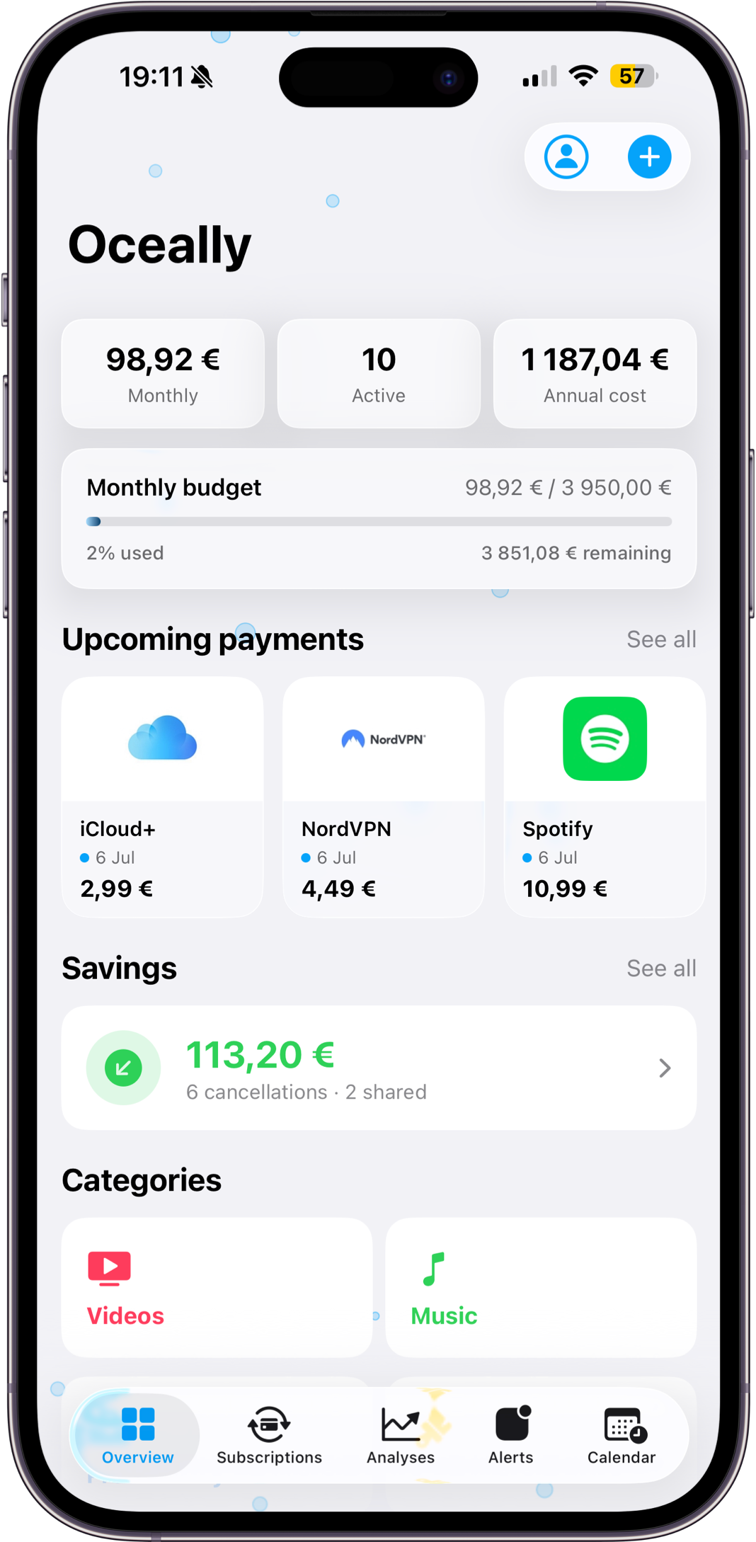 Oceally app screenshot